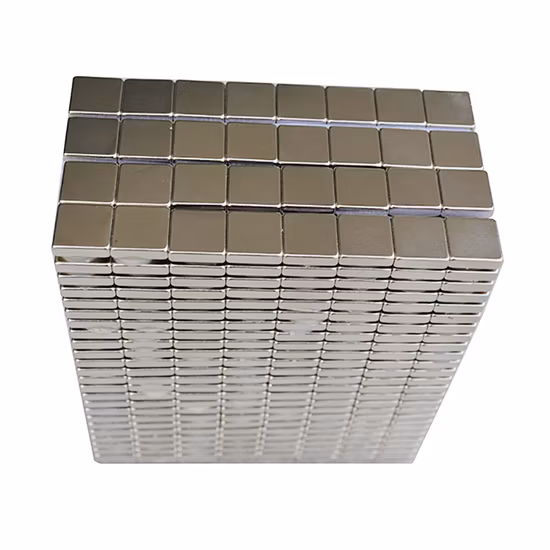 China Fabricante Personalizado Industrial Permanente Potente N52sh Ímã de motor de neodímio com revestimento de níquel